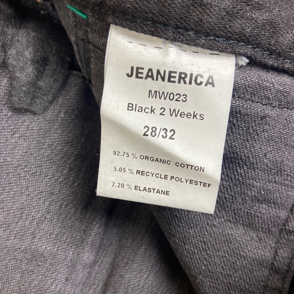 Jeanerica Tuckernuck flared leg black jeans MW023 Milan Vintage 95 Size 28 NEW - Picture 3 of 4